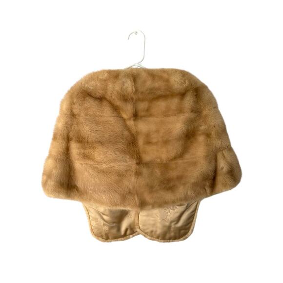 Vintage Mink Fur Stole wrap - Jack F. Morgan Chicago – Elegant Champagne Beige - Picture 3 of 12